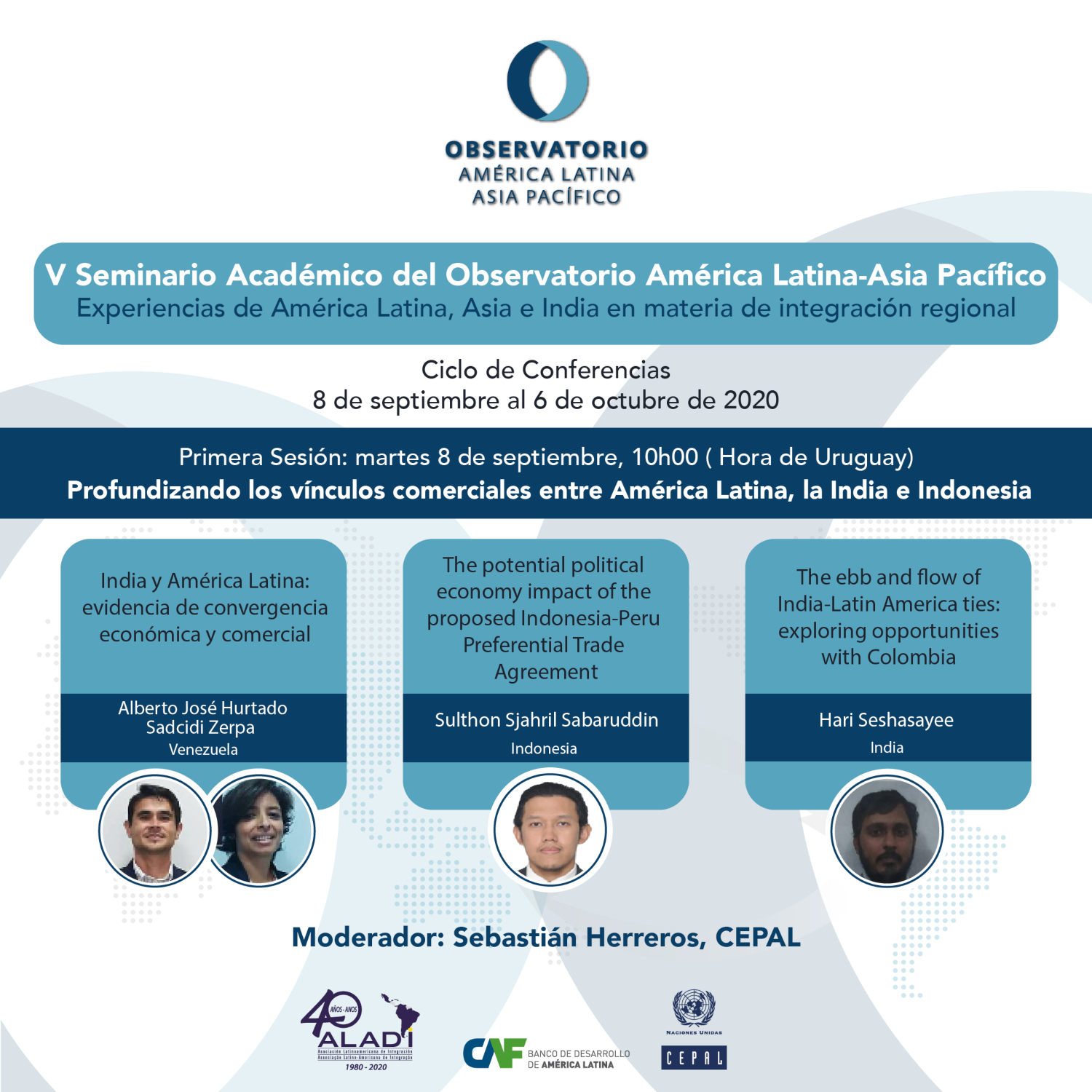 Primera Sesión : Profundizando los vínculos comerciales entre América Latina, la India e Indonesia