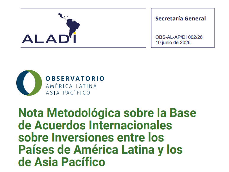 Nota Metodológica sobre la Base de Acuerdos Internacionales sobre Inversiones entre los Países de América Latina y los de Asia Pacífico