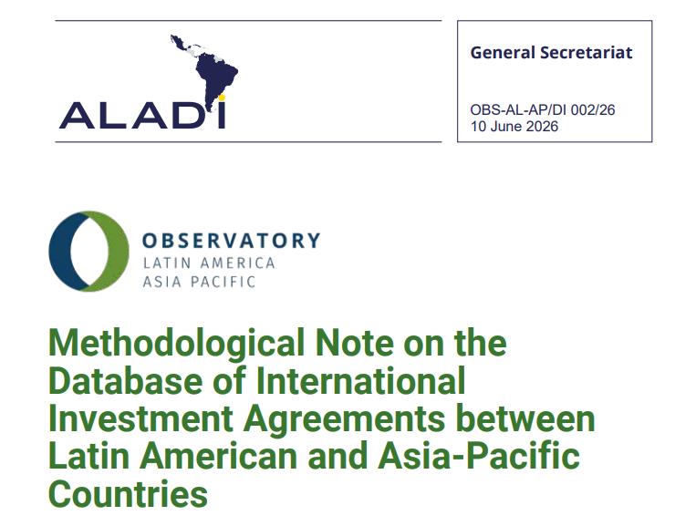 Methodological Note on the Database of International Investment Agreements between Latin American and Asia-Pacific Countries