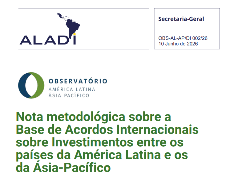 Nota metodológica sobre a Base de Acordos Internacionais sobre Investimentos entre os países da América Latina e os da Ásia-Pacífico