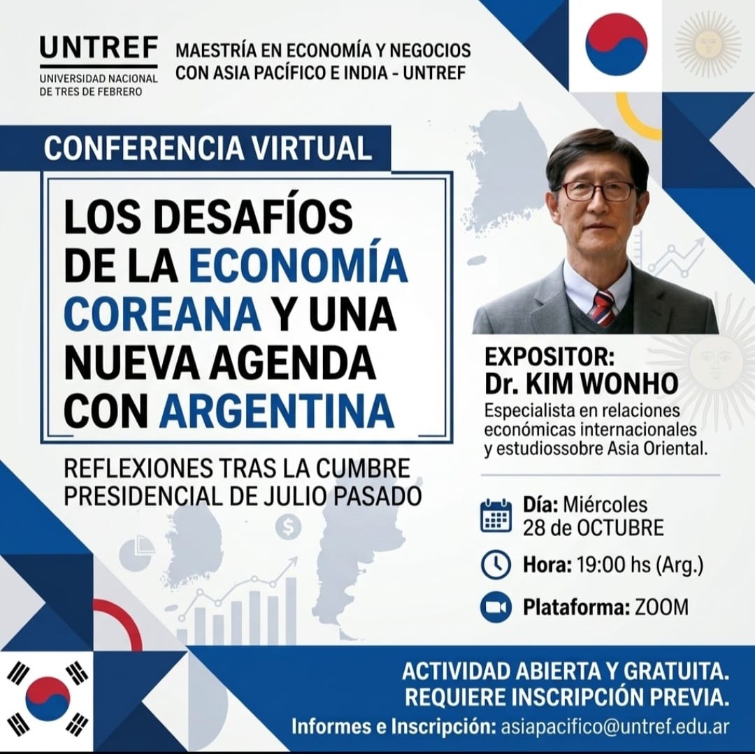 Conferencia Virtual: los desafíos de la economía coreana y una nueva agenda con Argentina